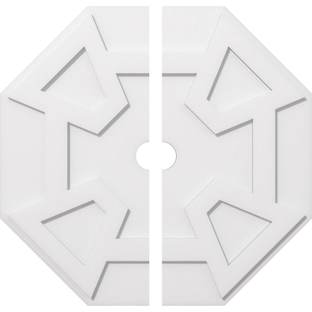 Logan Architectural Grade PVC Contemporary Ceiling Medallion, Two Piece, 32OD X 3ID X 11C X 1P